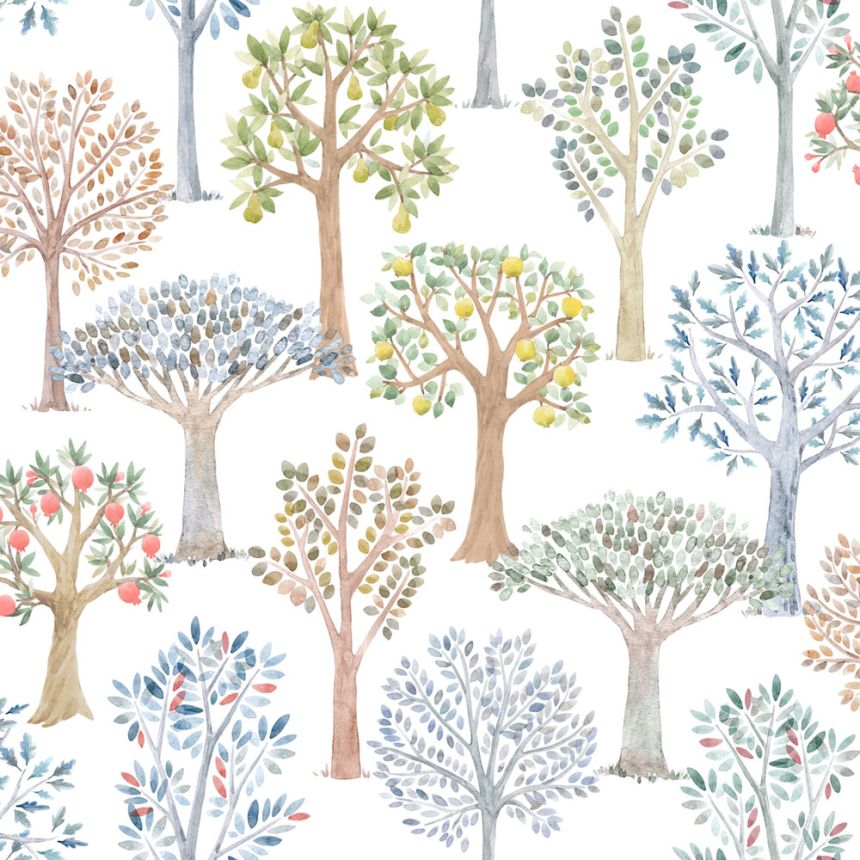 Dětská vliesová tapeta se stromy, 975-2, Mika,  ICH Wallcoverings