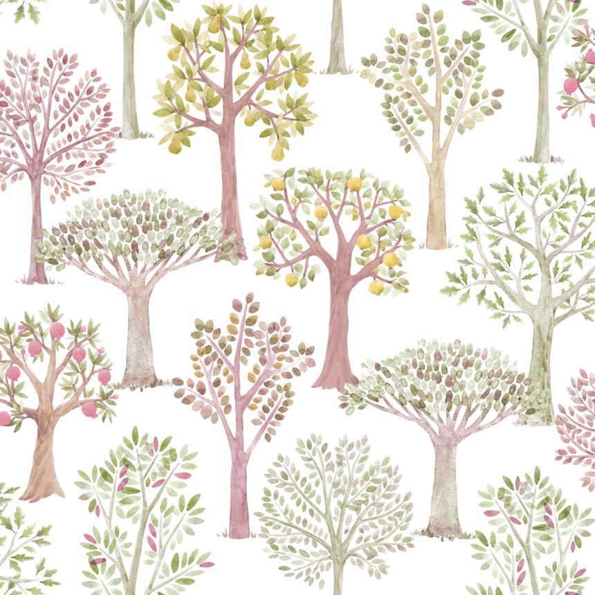 Dětská vliesová tapeta se stromy, 975-3, Mika,  ICH Wallcoverings