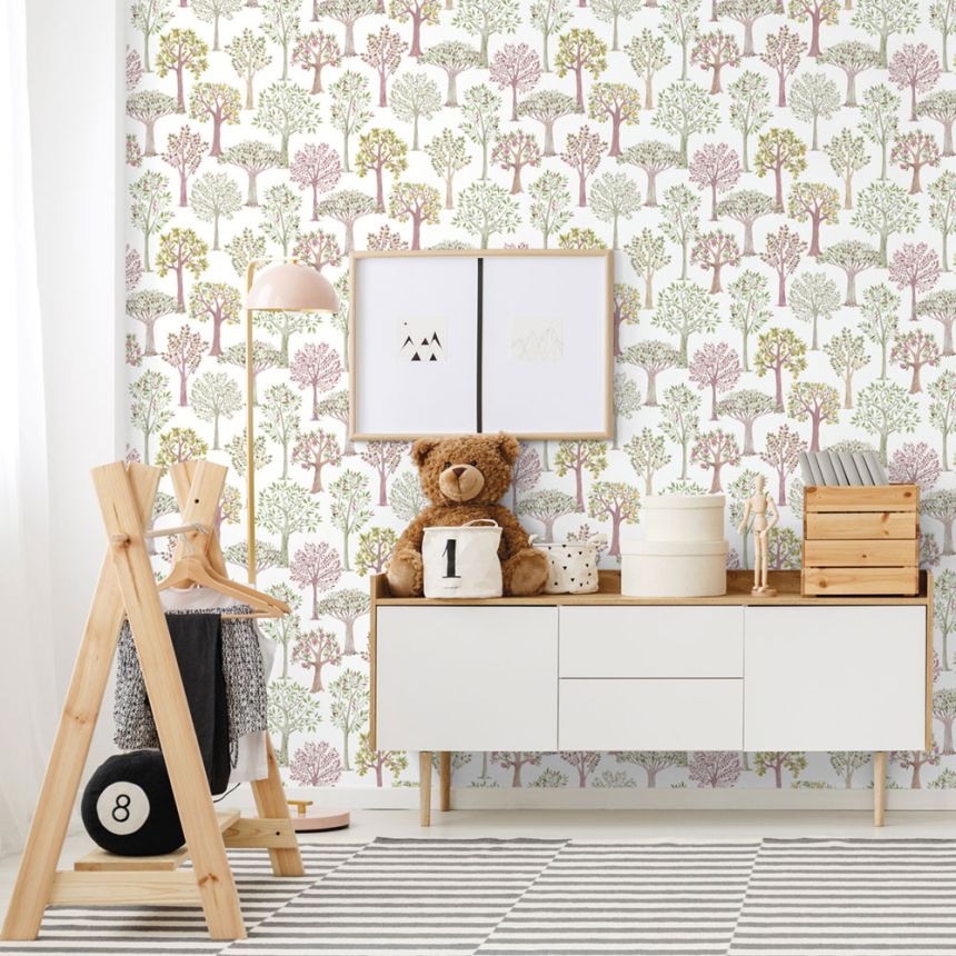 Dětská vliesová tapeta se stromy, 975-3, Mika,  ICH Wallcoverings