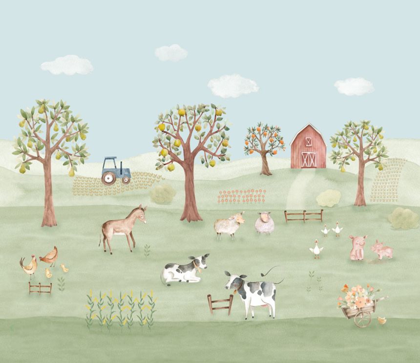 Dětská vliesová obrazová tapeta na zeď,  Farma, 981-2, Mika,  ICH Wallcoverings