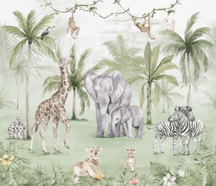 Dětská vliesová obrazová tapeta na zeď,  Džungle, 982-1, Mika,  ICH Wallcoverings