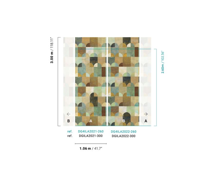 Vliesová geometrická fototapeta na zeď, DG4ILA2022-260, Wall Designs IV, Khroma by Masureel