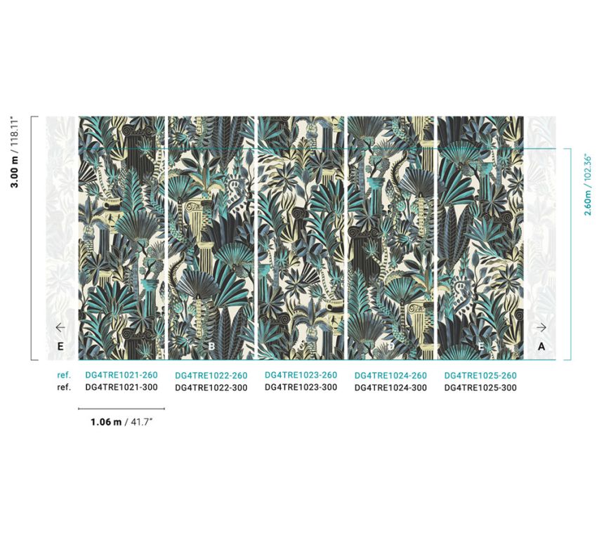 Vliesová  fototapeta na zeď, DG4TRE1025-300, Wall Designs IV, Khroma by Masureel