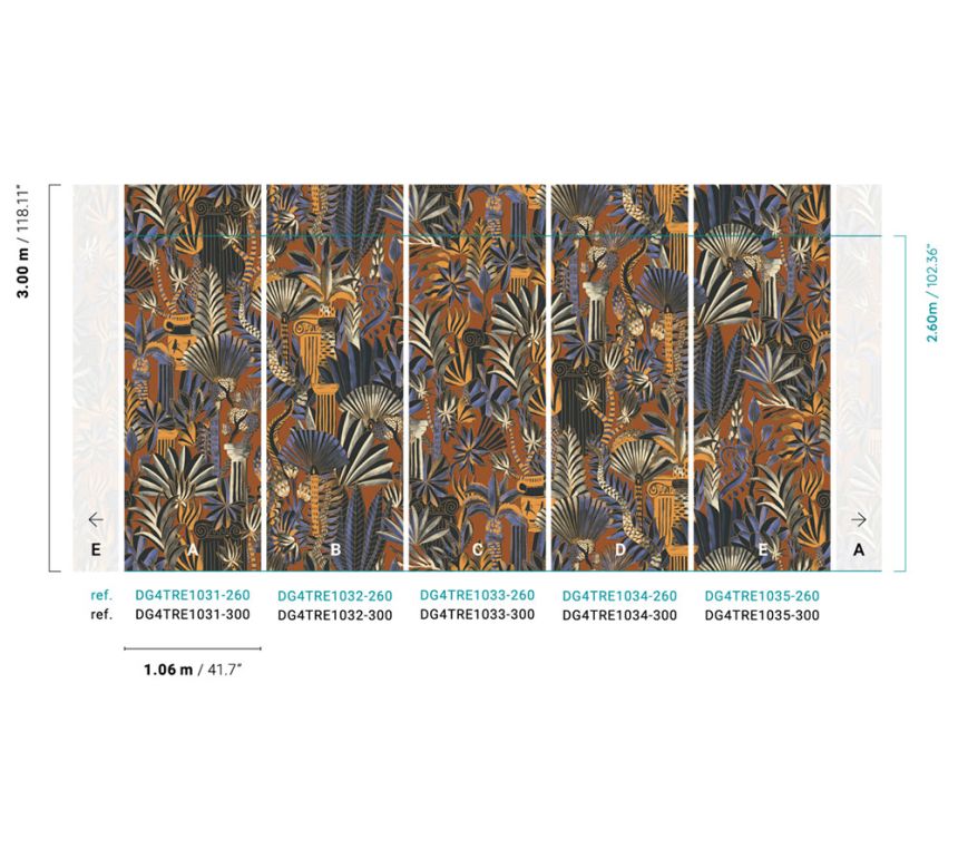 Vliesová  fototapeta na zeď, DG4TRE1034-260, Wall Designs IV, Khroma by Masureel