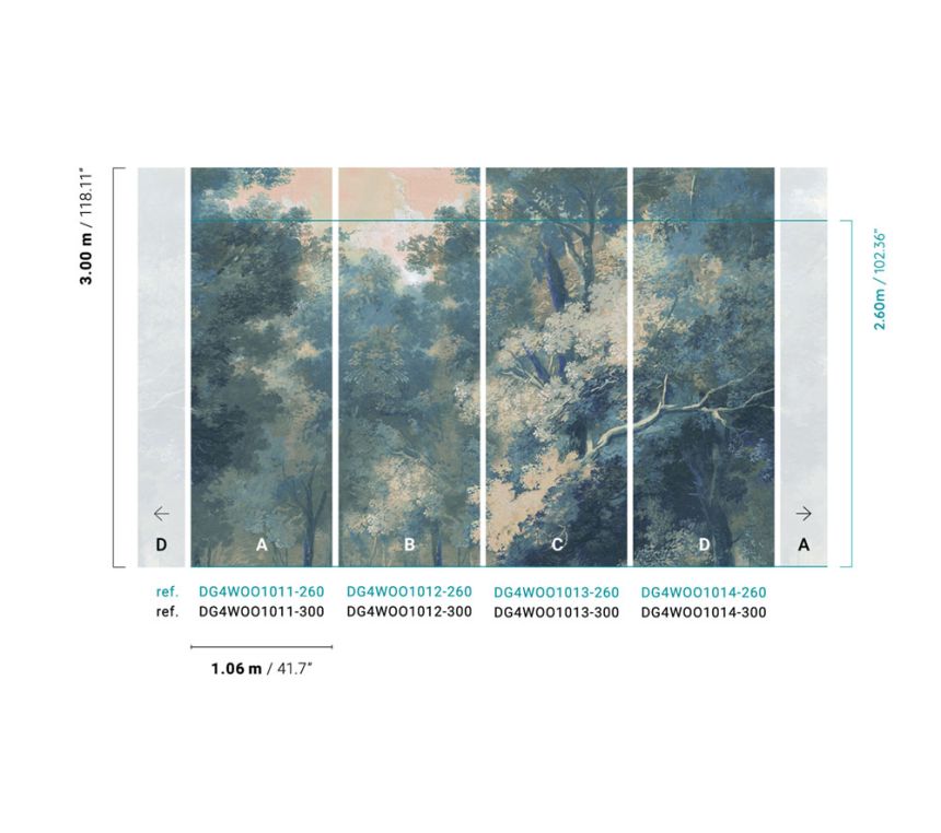 Vliesová fototapeta  na zeď, les, stromy, DG4WOO1011-260, Wall Designs IV, Khroma by Masureel