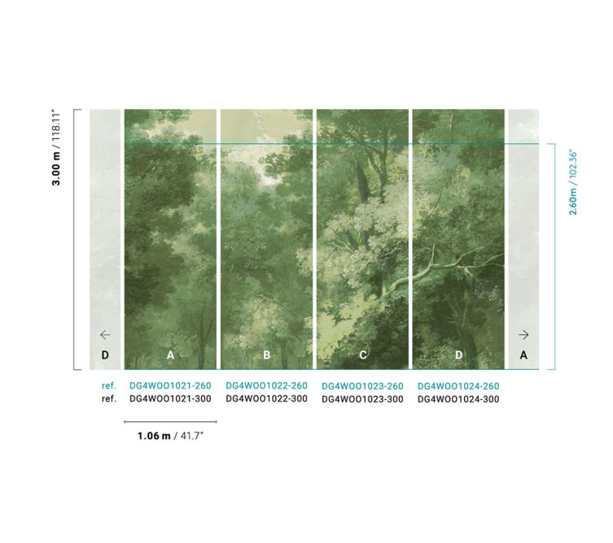 Vliesová fototapeta  na zeď, les, stromy, DG4WOO1022-260, Wall Designs IV, Khroma by Masureel