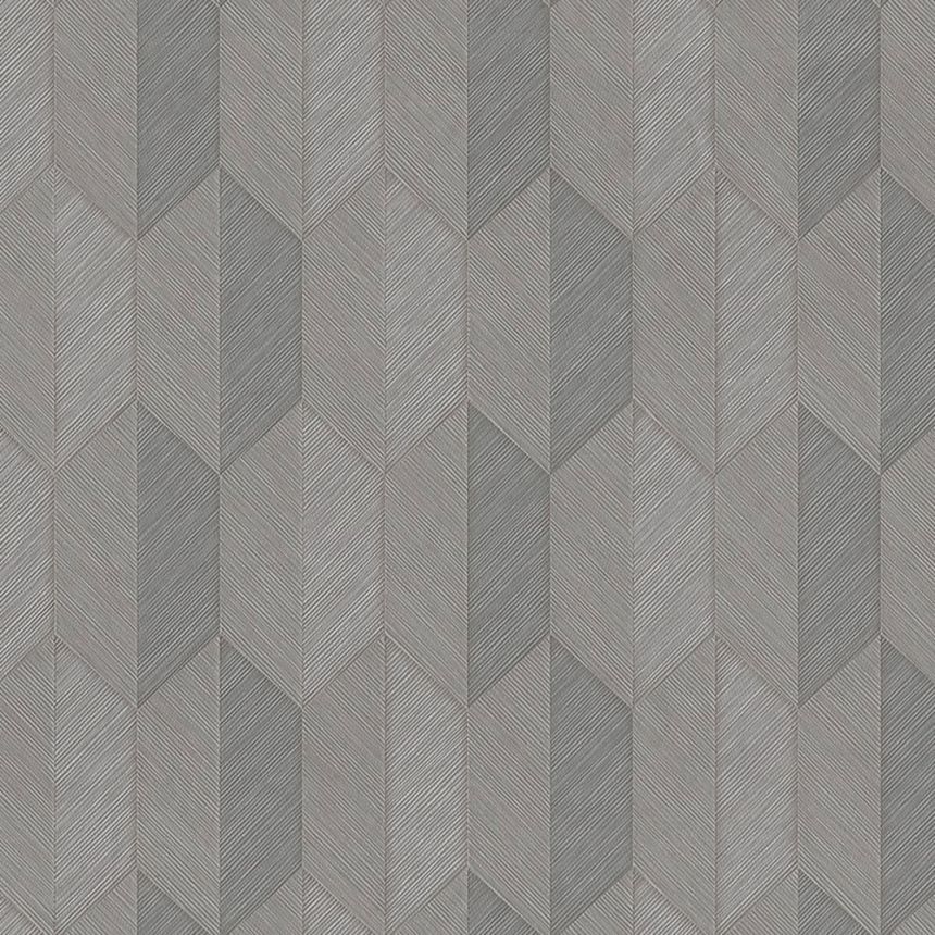 Geometrická vliesová tapeta na zeď, šedá, 1501-4, Vera, AdaWall