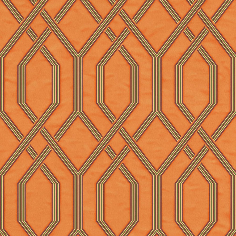 Geometrická vliesová tapeta na zeď, oranžová, 1502-4, Vera, AdaWall
