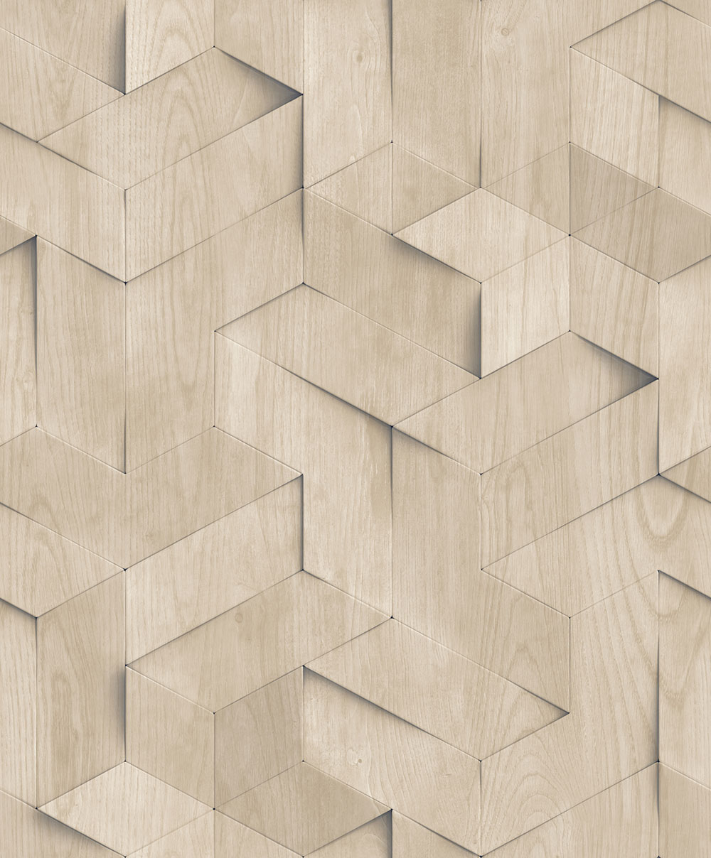 3D Vliesová tapeta na zeď, béžová, imitace dřevěného obložení, M74407, Brut, Ugépa