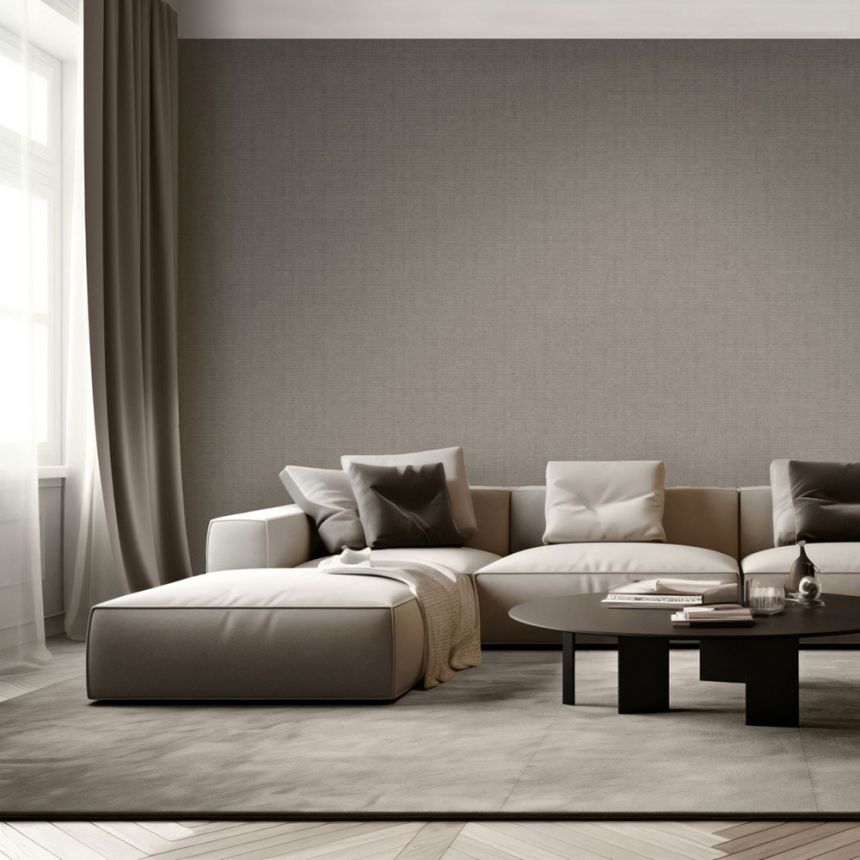 Luxusní vliesová tapeta na zeď, hnědá, imitace látky, M67318, Venezia, Ugépa