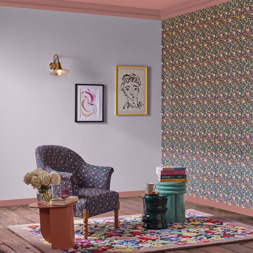 Vliesová tapeta na zeď, černá, květiny, 125505, Cath Kidstone