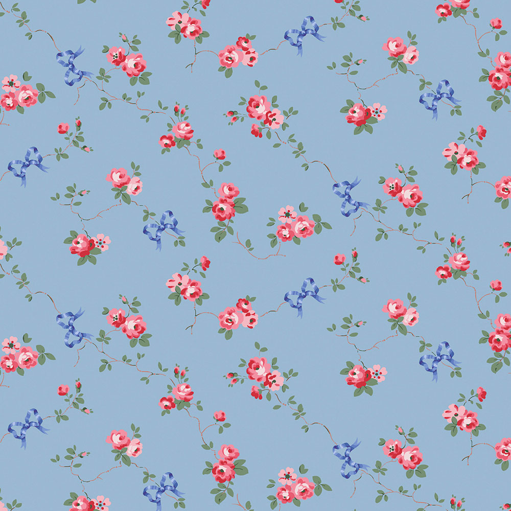 Vliesová tapeta na zeď, modrá, květiny, 125513, Cath Kidstone