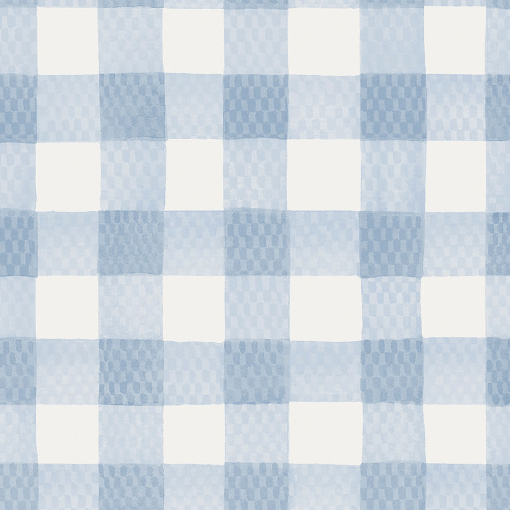 Vliesová tapeta na zeď, modrá, kostka, káro, 125514, Cath Kidstone