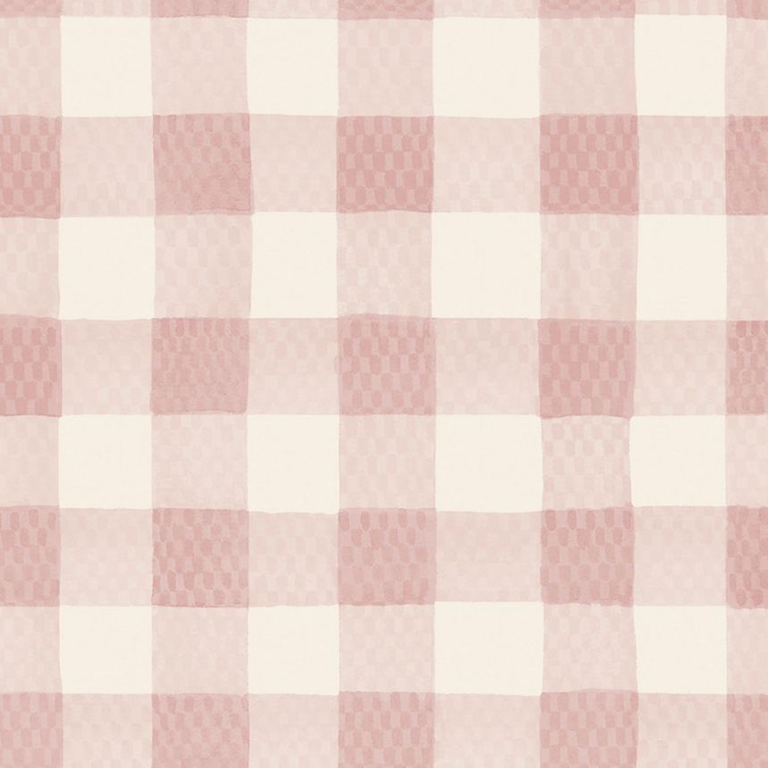 Vliesová tapeta na zeď, růžová, kostka, káro, 125515, Cath Kidstone