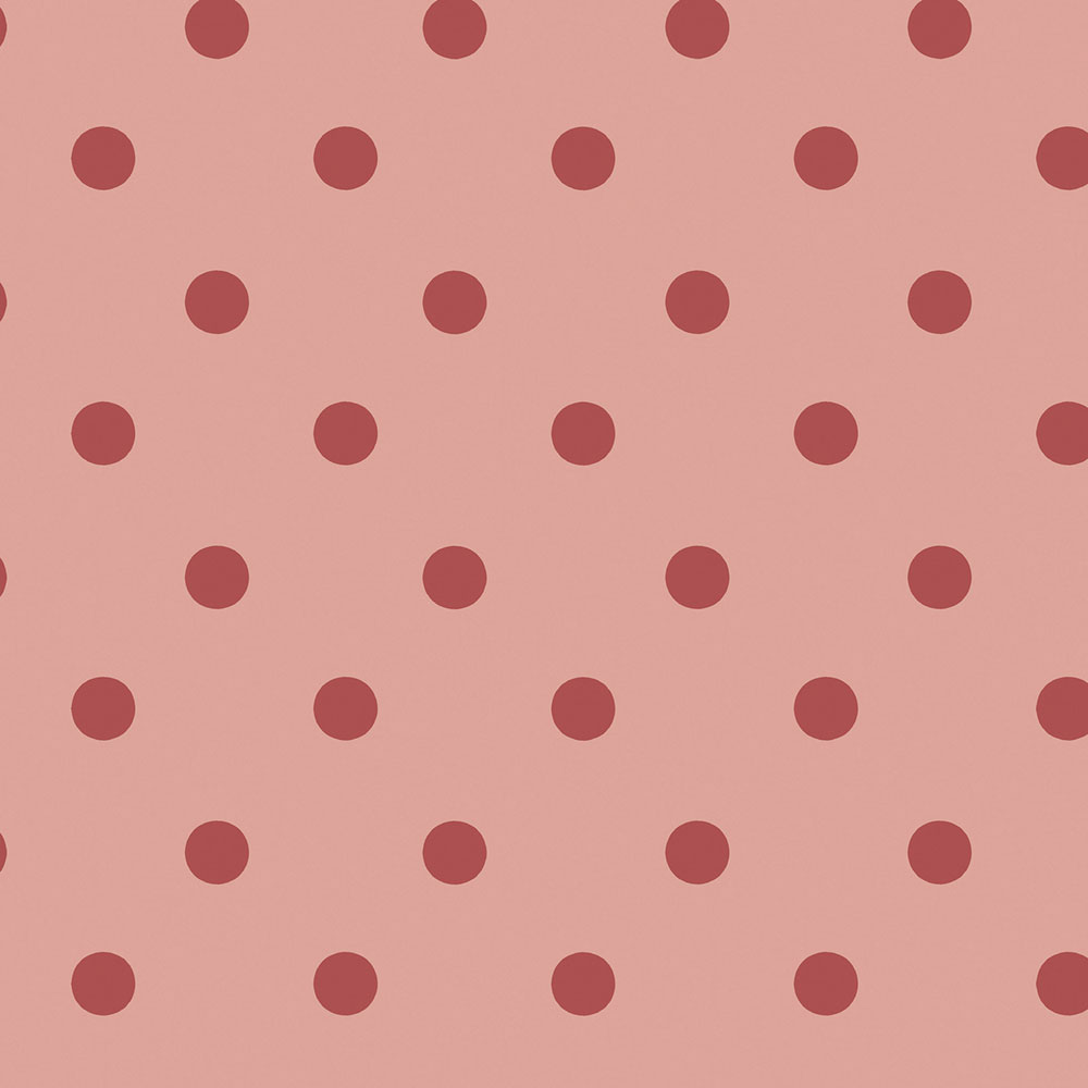 Vliesová tapeta na zeď, růžová, červená, puntíky, 125521, Cath Kidstone