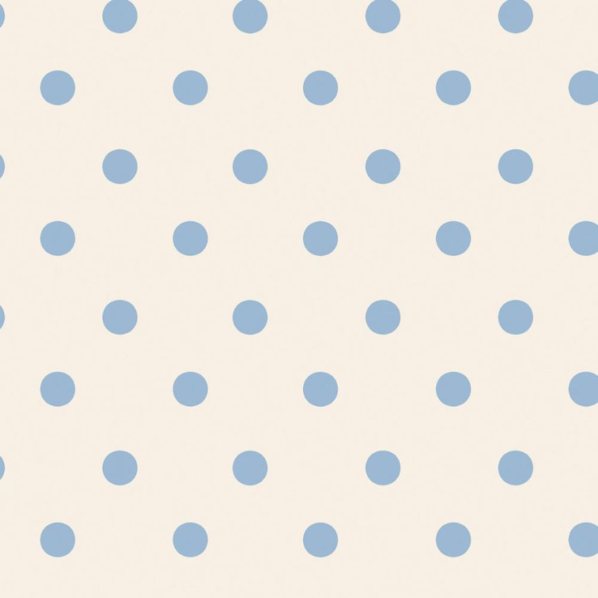 Vliesová tapeta na zeď, bílá, modrá, puntíky, 125522, Cath Kidstone
