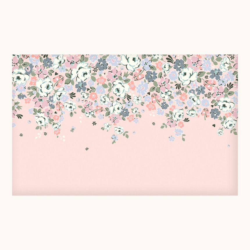 Vliesová obrazová tapeta na zeď, růžová, květiny, 127781FXST, Cath Kidstone