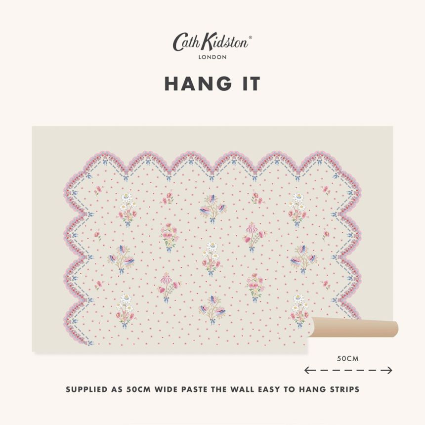 Vliesová obrazová tapeta na zeď, růžová, květiny, 127799FXST, Cath Kidstone