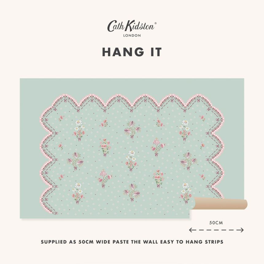 Vliesová obrazová tapeta na zeď, zelená, květiny, 127808FXST, Cath Kidstone