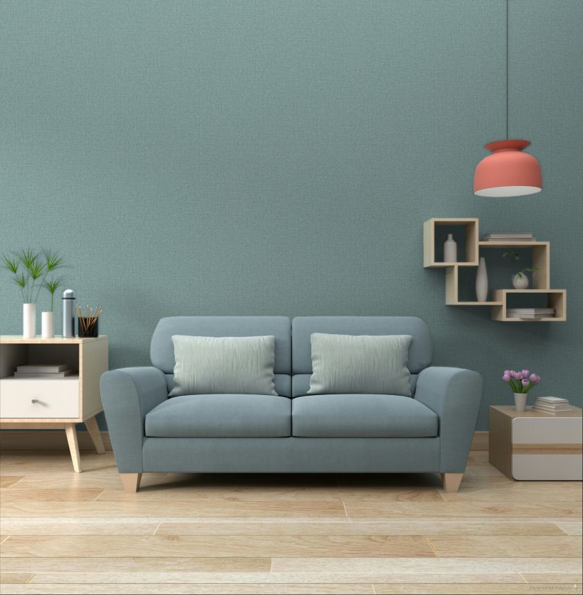 Vliesová tapeta na zeď, modrá, imitace látky, 340641, Linen Look, Eijffinger