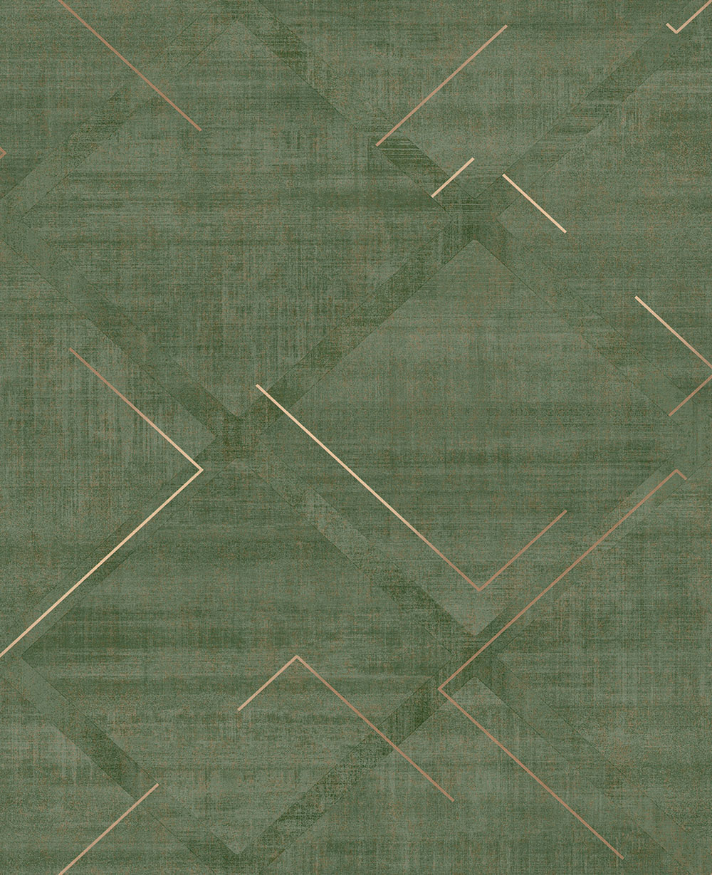 Geometrická vliesová tapeta na zeď, zelená, 124126, Element, Graham Brown Premium