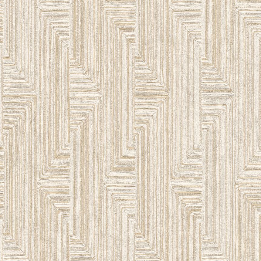 Geometrická vliesová tapeta na zeď, béžová, SA524012, Santa Fe, Design ID