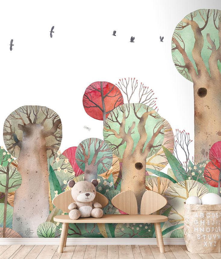 Dětská vliesová obrazová tapeta na zeď, krajina, les, CW6049-1, Cute Walls, Decoprint