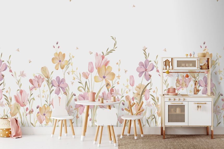 Vliesová obrazová tapeta na zeď, květiny, CW6129-1, Cute Walls, Decoprint