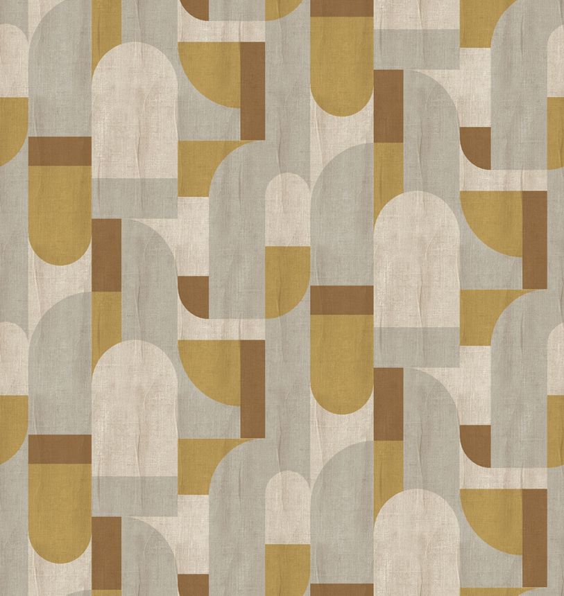 Geometrická vliesová obrazová tapeta na zeď, béžová, FW4064-3, Feature Walls, Decoprint