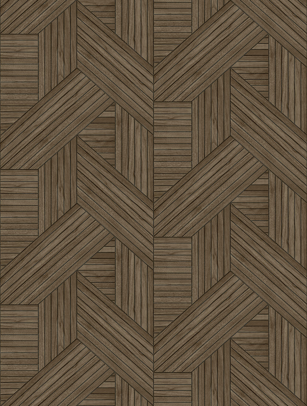 Vliesová obrazová tapeta na zeď, hnědá, imitace dřeva, lamel, FW4036-3, Feature Walls, Decoprint