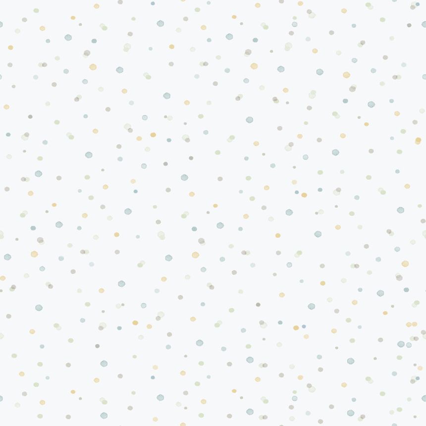 Dětská vliesová tapeta na zeď, modrá, puntíky, kaňky, 289-2, Enzo,  ICH Wallcoverings