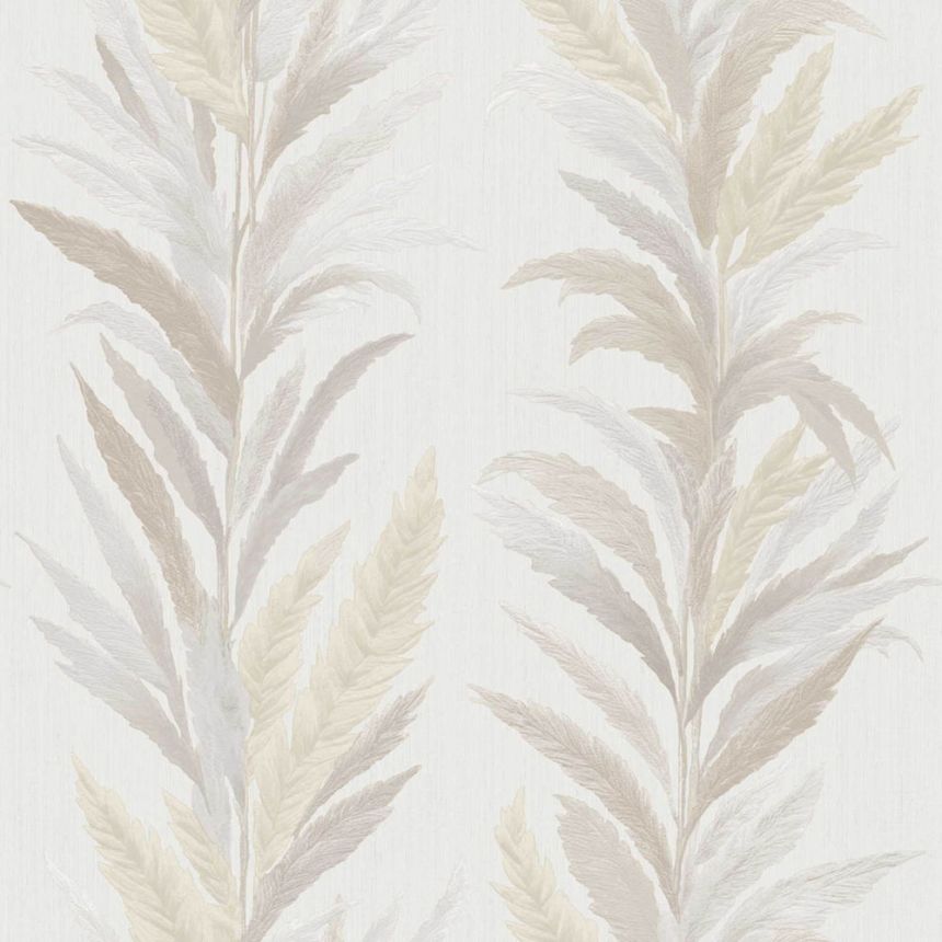 Vliesová tapeta na zeď, krémovo-šedá, listy, 35901, Ornamenta, Parato by Cristiana Masi
