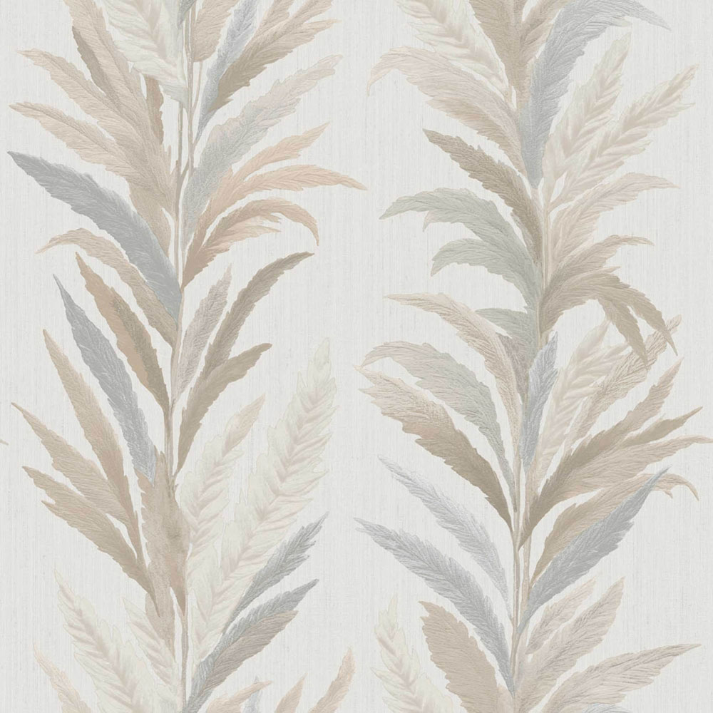 Vliesová tapeta na zeď, krémovo-šedá, listy, 35903, Ornamenta, Parato by Cristiana Masi