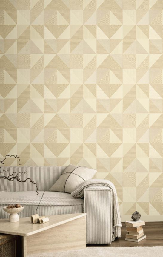 Geometrická vliesová tapeta na zeď, béžová, 32411, Vitalis, Parato by Cristiana Masi