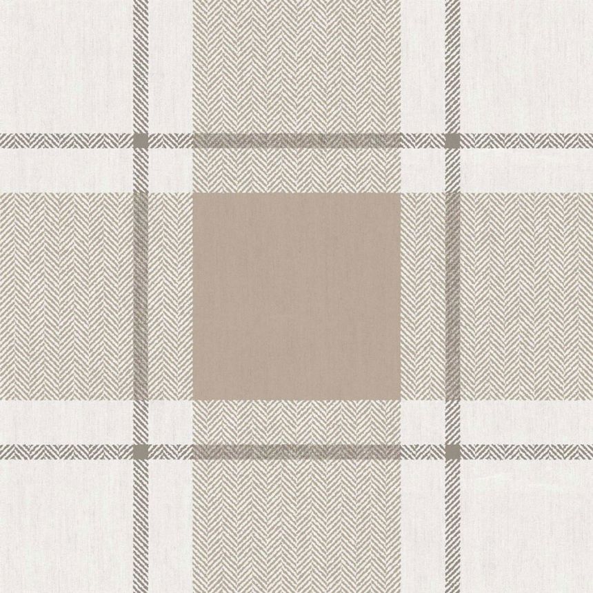 Vliesová tapeta na zeď, šedo-béžová, imitace látky, 38401, Top Stripes, Parato by Cristiana Masi