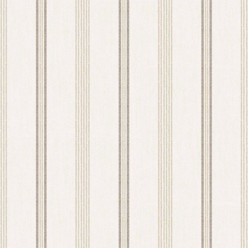 Vliesová tapeta na zeď, šedo-béžová, imitace látky, pruhy, 38426, Top Stripes, Parato by Cristiana Masi