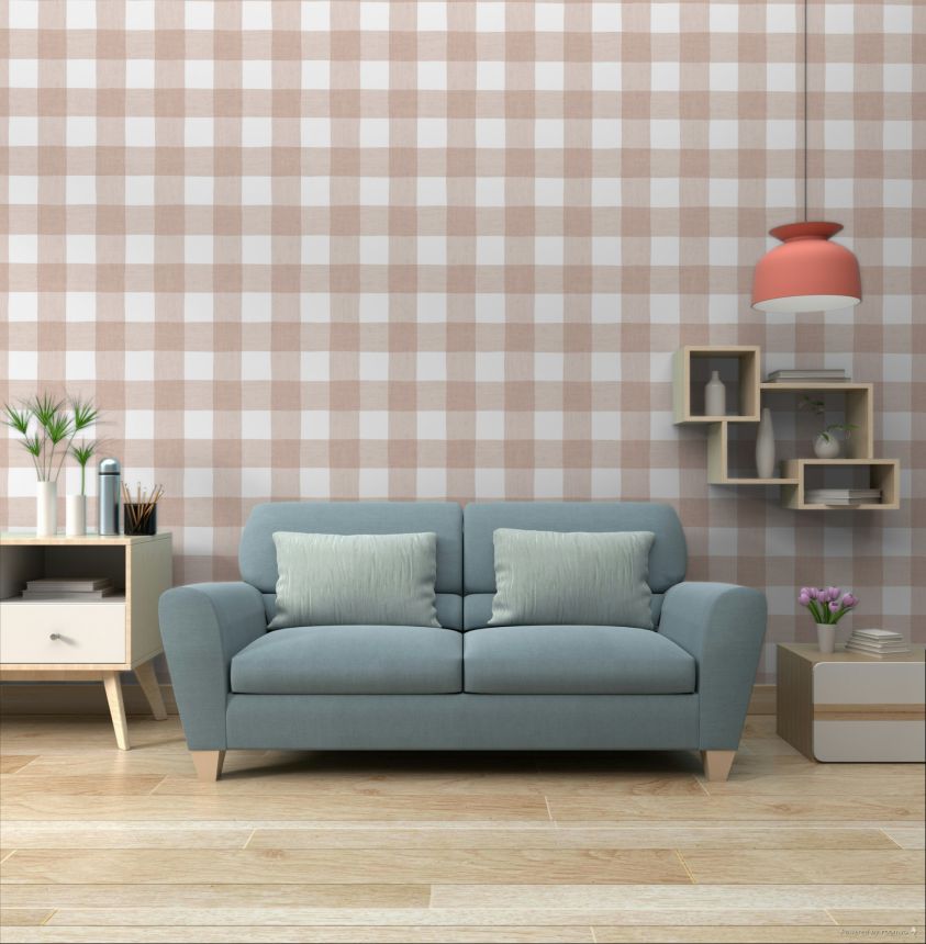 Vliesová tapeta na zeď, růžová, imitace látky, 38434, Top Stripes, Parato by Cristiana Masi