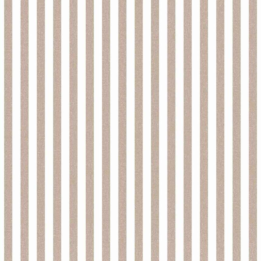 Vliesová tapeta na zeď, hnědá, imitace látky, pruhy, 38437, Top Stripes, Parato by Cristiana Masi