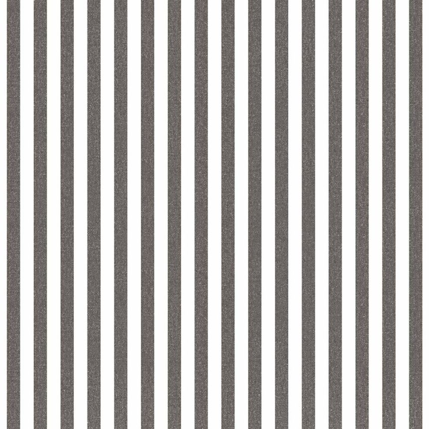 Vliesová tapeta na zeď, černo-bílá, imitace látky, pruhy, 38439, Top Stripes, Parato by Cristiana Masi