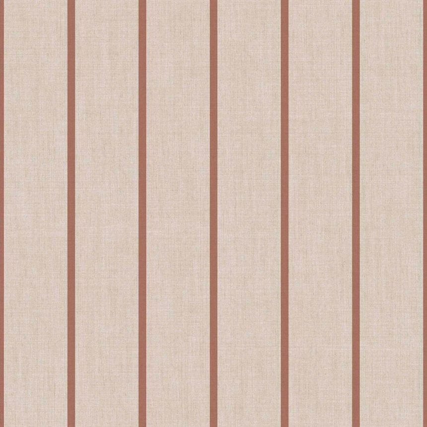 Vliesová tapeta na zeď, béžovo-hnědá, imitace látky, pruhy, 38464, Top Stripes, Parato by Cristiana Masi
