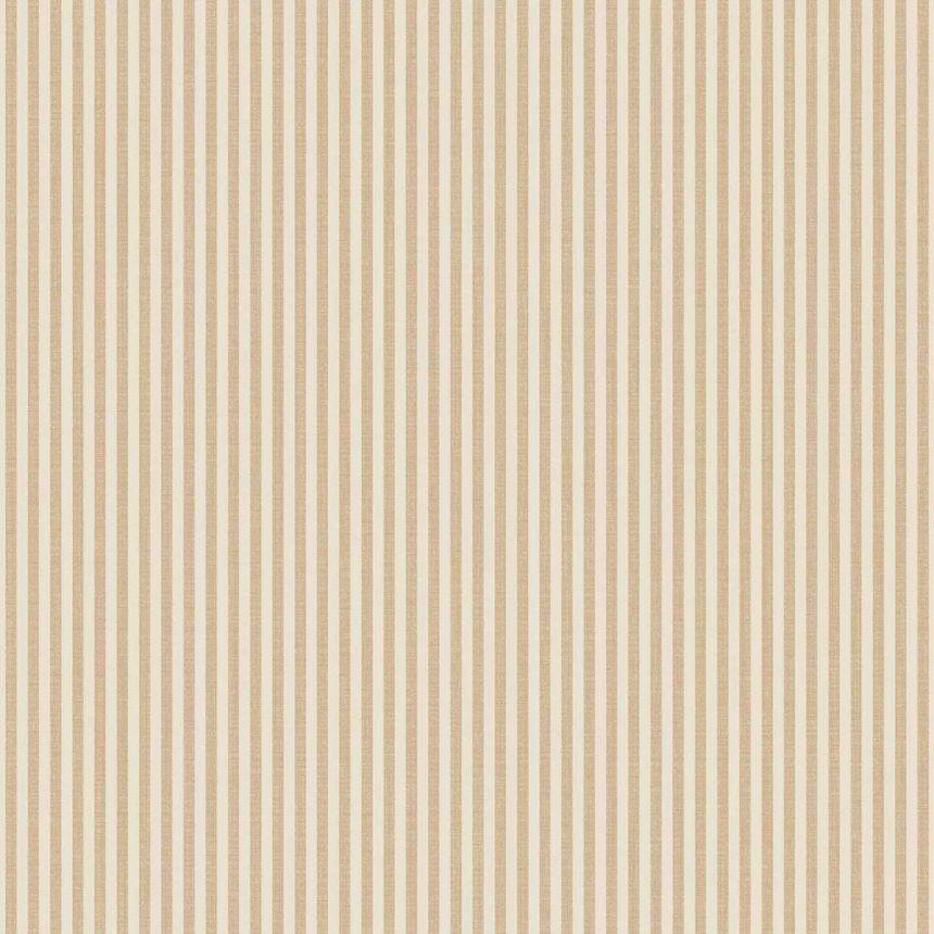 Vliesová tapeta na zeď, hnědo-béžová, imitace látky, pruhy, 38483, Top Stripes, Parato by Cristiana Masi