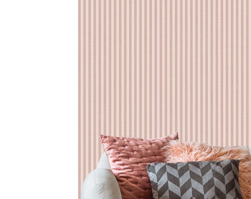 Vliesová tapeta na zeď, růžová, imitace látky, pruhy, 38484, Top Stripes, Parato by Cristiana Masi