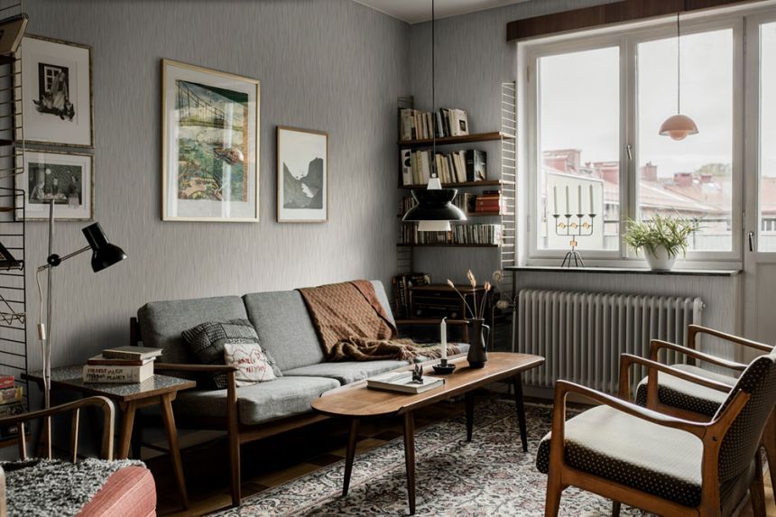 Vliesová tapeta na zeď, šedá, vlnité linie, 4178, Alla Tiders Hus, Borastapeter