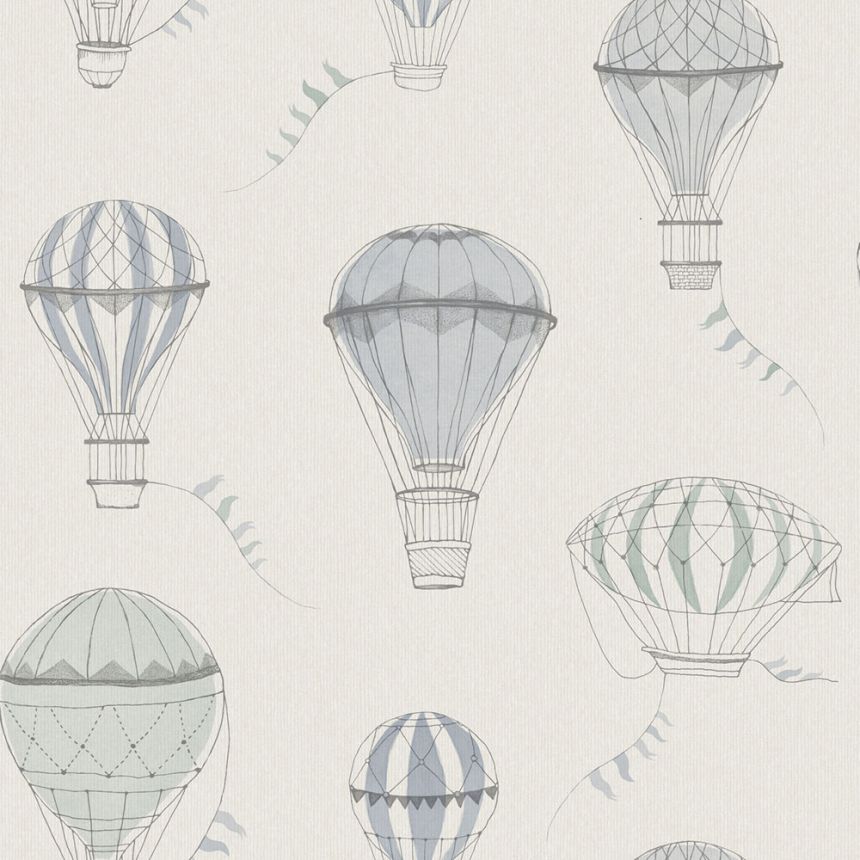 Vliesová tapeta na zeď, modro-zelená, balony, 6940, Newbie Wallpaper, Borastapeter