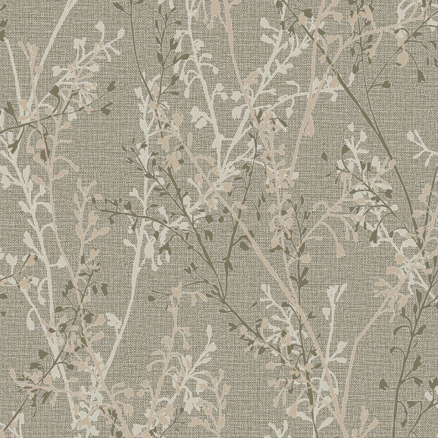 Vliesová tapeta na zeď, hnědo-béžová, větvičky, 128042, Refine, Graham Brown Boutique