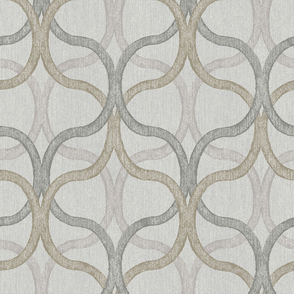Geometrická vliesová tapeta na zeď, šedo-béžová, 128009, Refine, Graham Brown Boutique