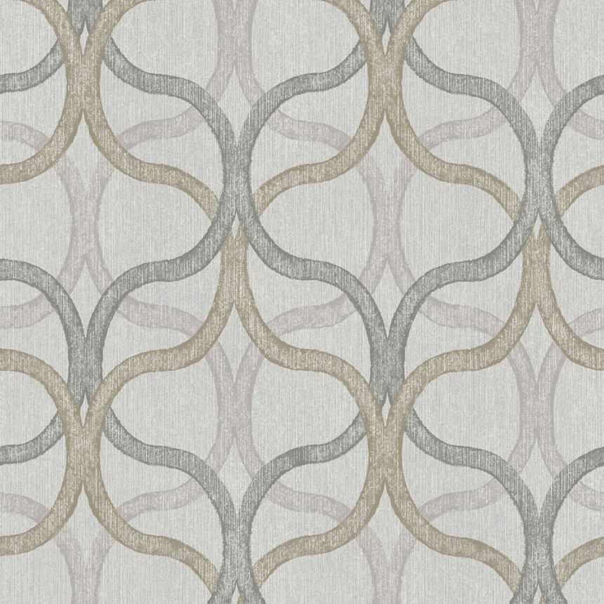 Geometrická vliesová tapeta na zeď, šedo-béžová, 128009, Refine, Graham Brown Boutique