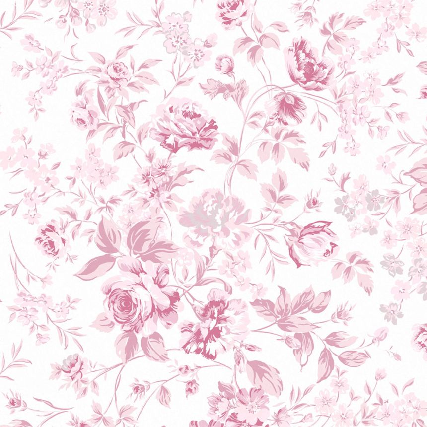 Vliesová tapeta na zeď, růžová, květiny, 125110, Shabby Chic by Rachel Ashwell