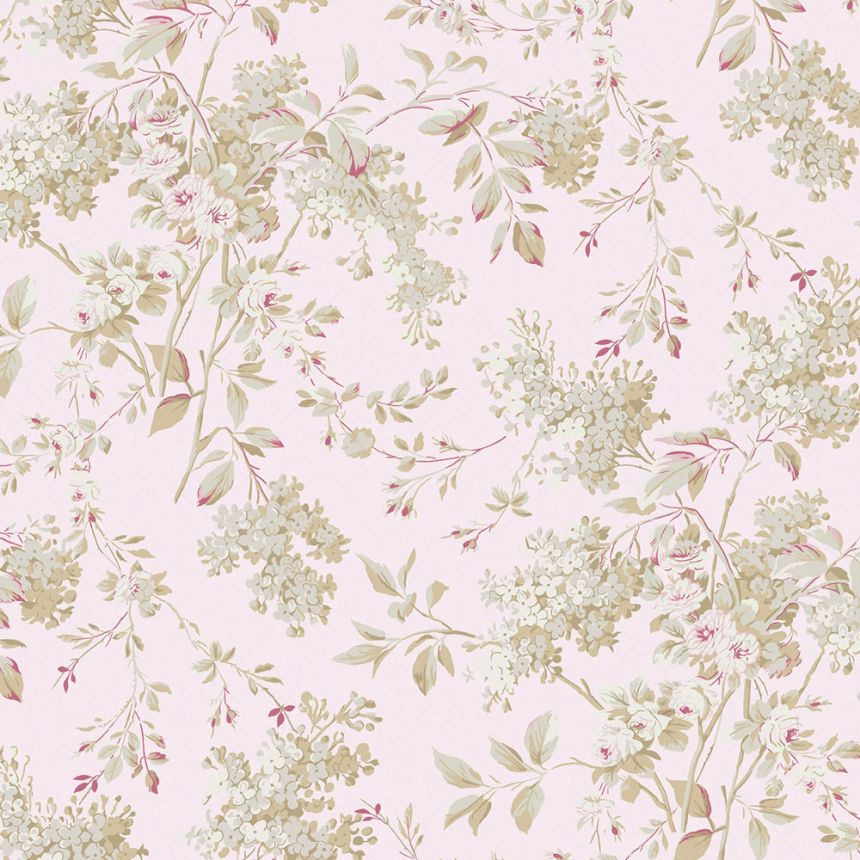 Vliesová tapeta na zeď, růžová, květiny, 125124, Shabby Chic by Rachel Ashwell