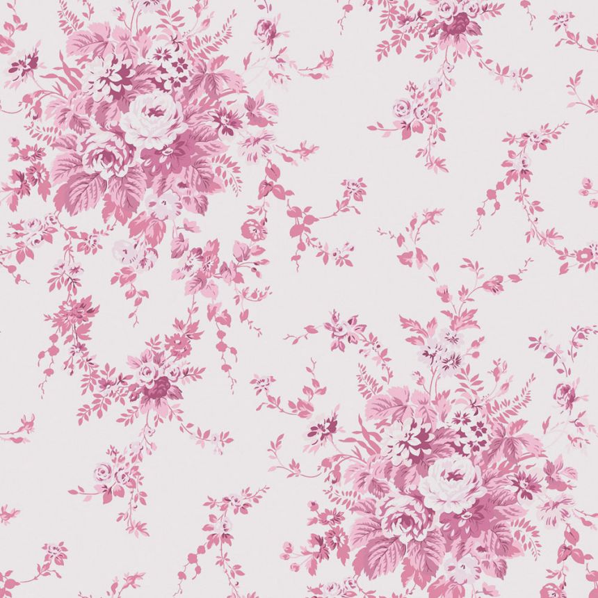 Vliesová tapeta na zeď, růžová, květiny, 125126, Shabby Chic by Rachel Ashwell